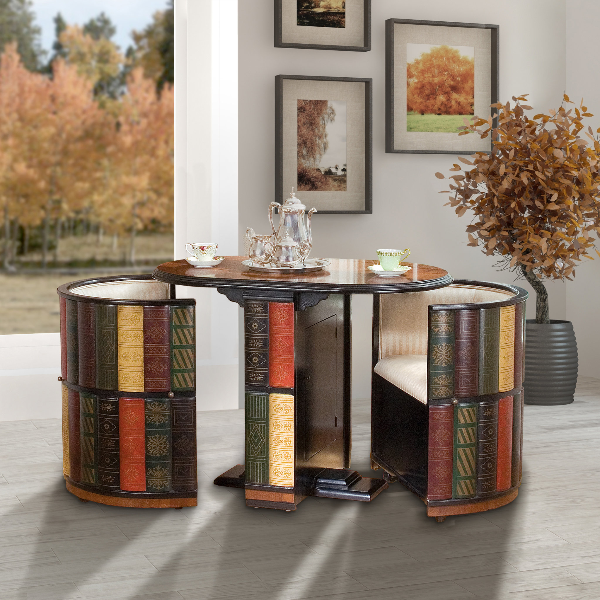 Design Toscano Nettlestone Library 3 - Piece Dining Set & Reviews